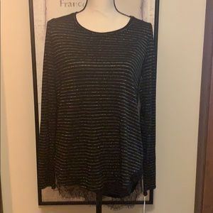 Lauren Conrad Sparkly Gold and Black Top